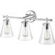Aliza 3 Light 27 inch Chrome Vanity Light Wall Light
